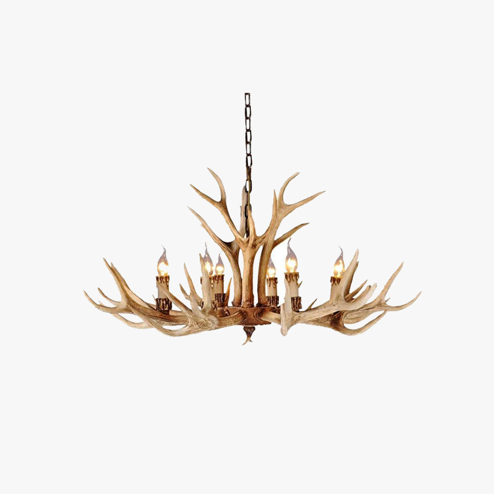 Austin Retro Deer Horn Resin Chandelier Living Room