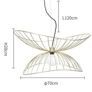 Ray metal pendant light