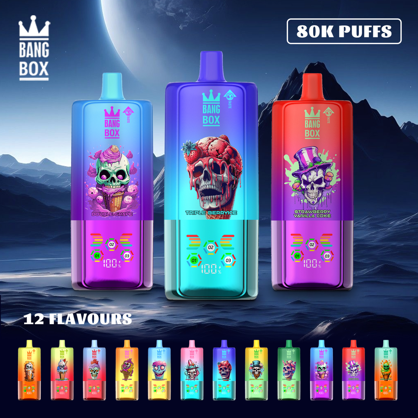 BANG BOX 80000 Puffs 3 in1 Flavor Disposable Vape