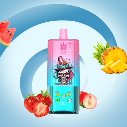 BANG BOX 80000 Puffs 3 in1 Flavor Disposable Vape - Strawberry Ice + Strawberry Watermelon + Pineapple Mango Peach
