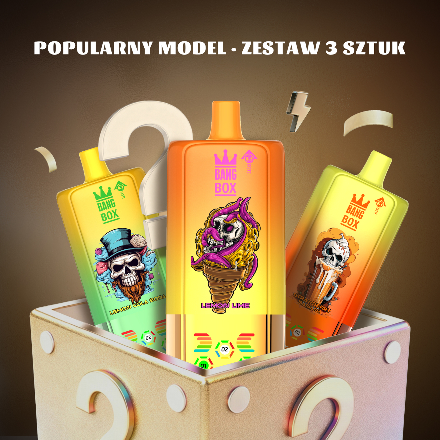 🎁3x niespodzianka - BANG BOX 80000 Puffs 3 in1 Flavor Disposable Vape 