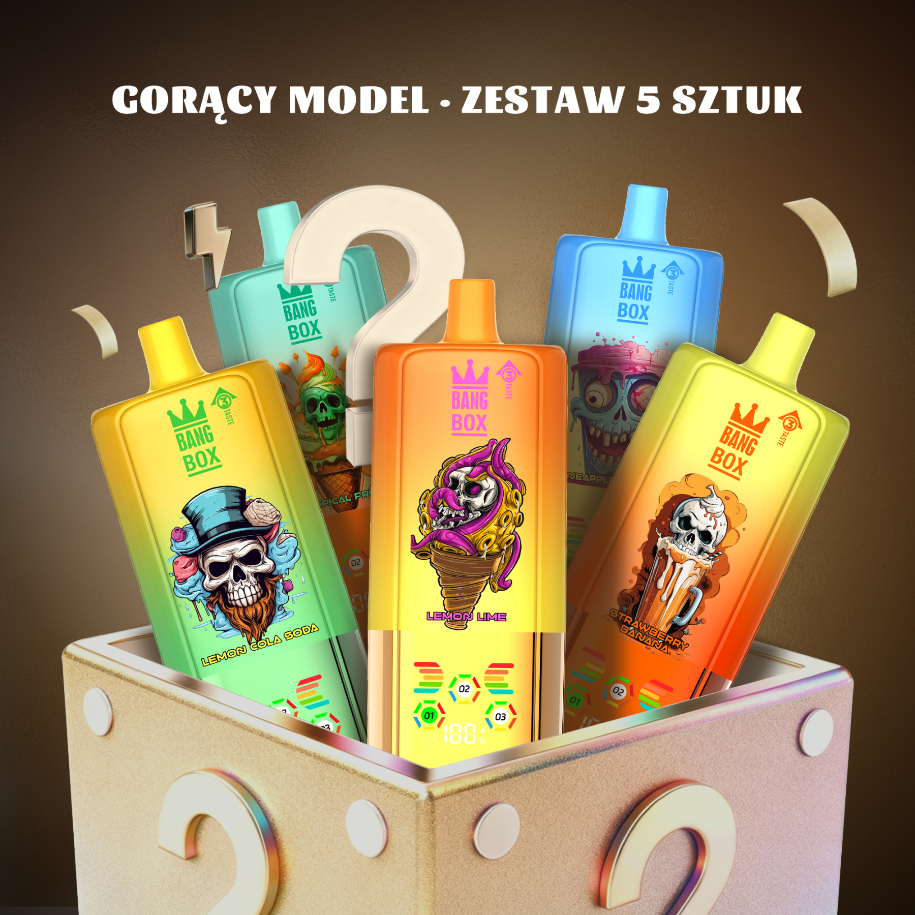 💎5x niespodzianka - BANG BOX 80000 Puffs 3 in1 Flavor Disposable Vape  