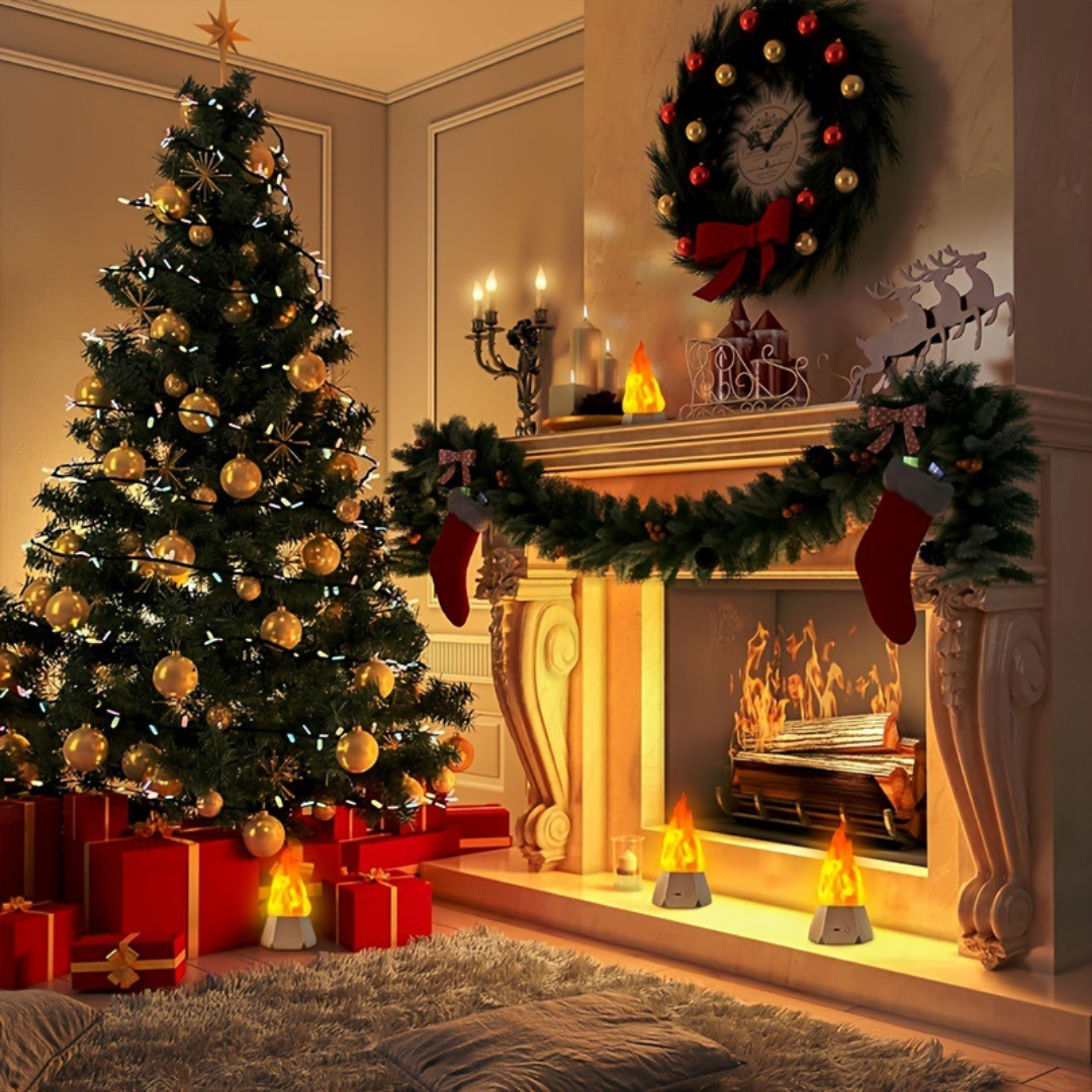 Flickering Flame Lamp USB Rechargeable Outdoor Halloween Decoration