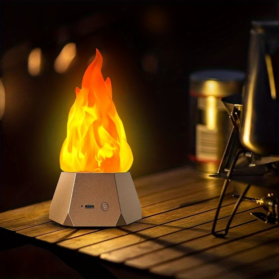 Flickering Flame Lamp USB Rechargeable Outdoor Halloween Decoration