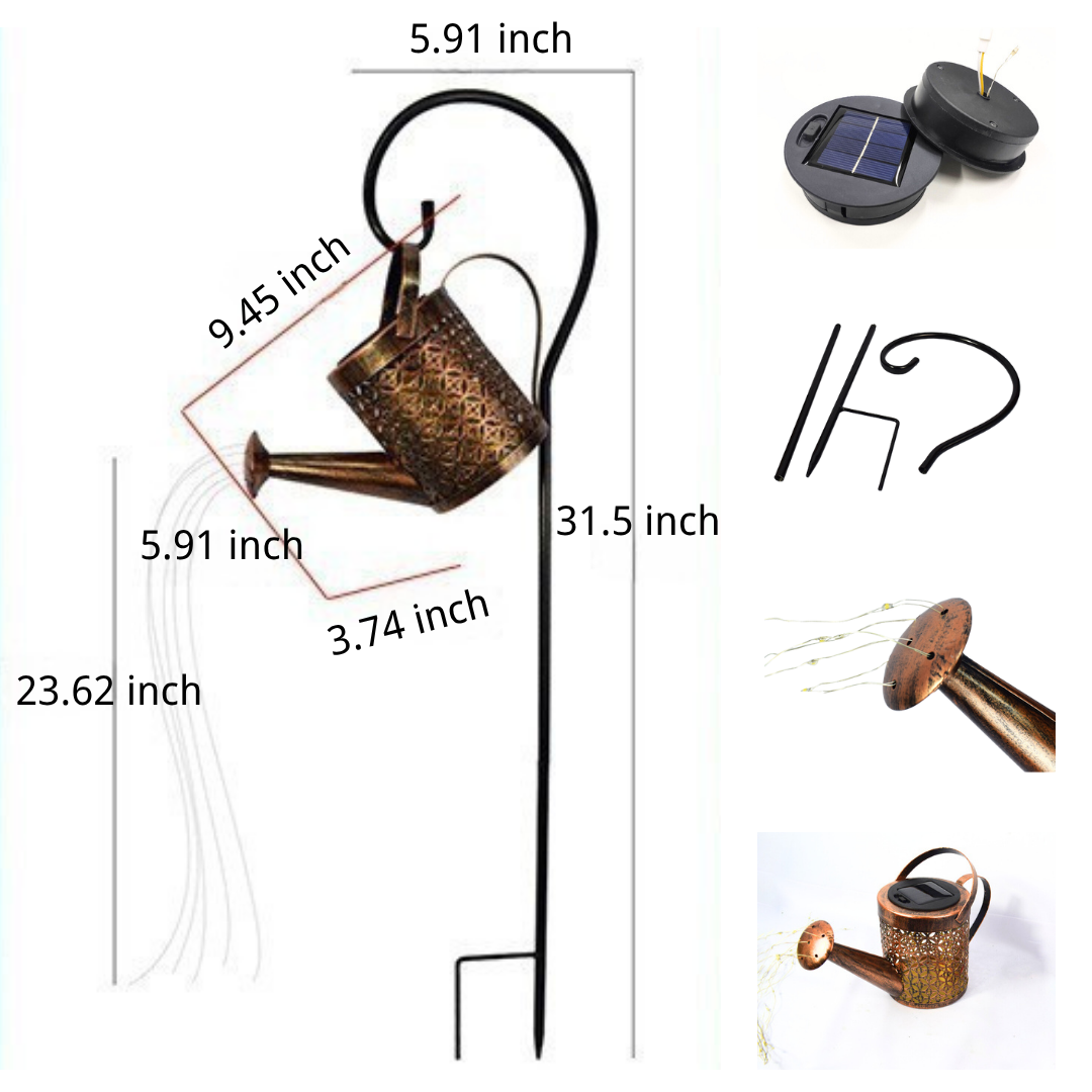 Solar Watering Can Lights for Outdoor Garden Backyard