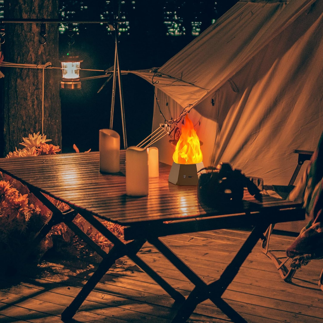 Flickering Flame Lamp USB Rechargeable Outdoor Halloween Decoration