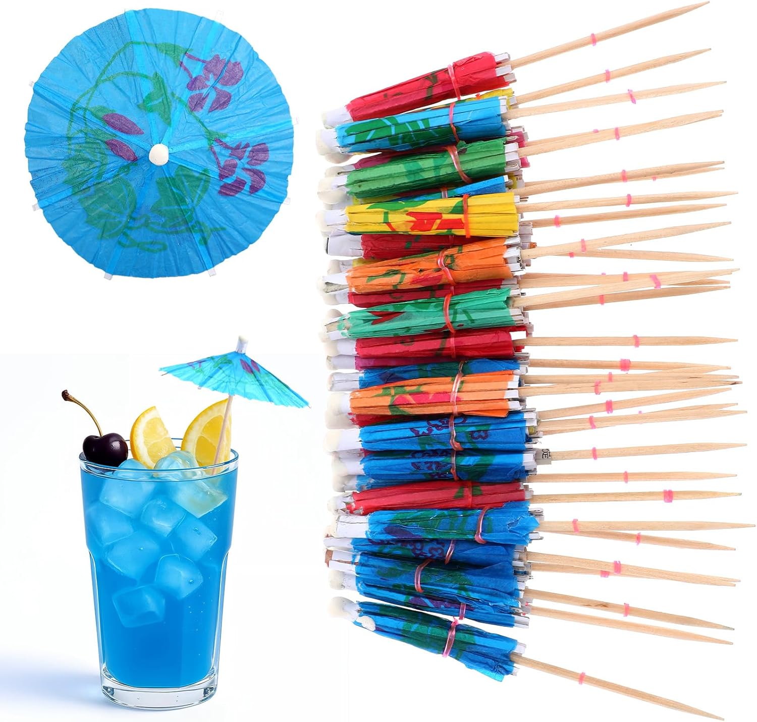 100pcs Drink Umbrellas Cocktail Picks