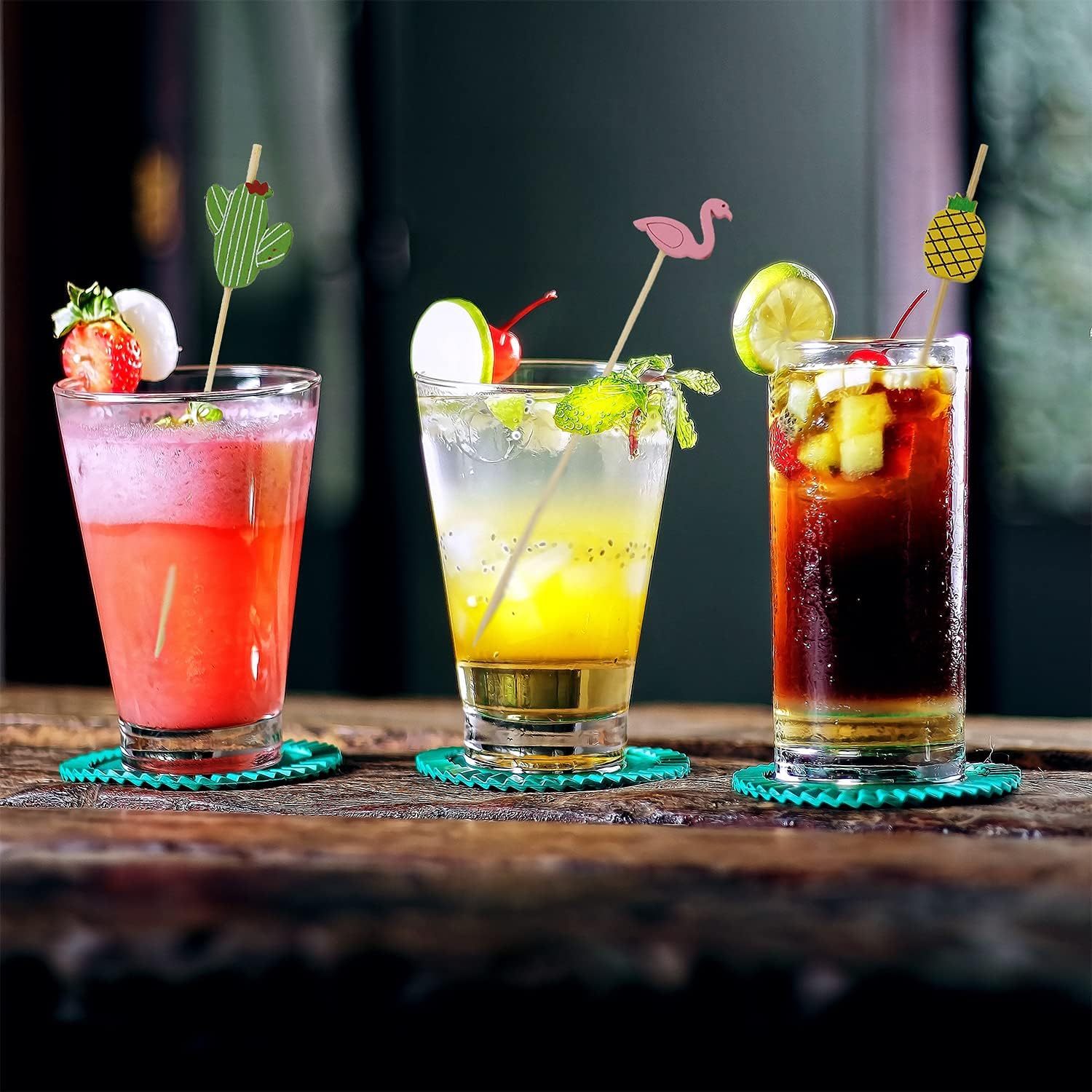 200 Pcs Flamingo Cocktail Picks 