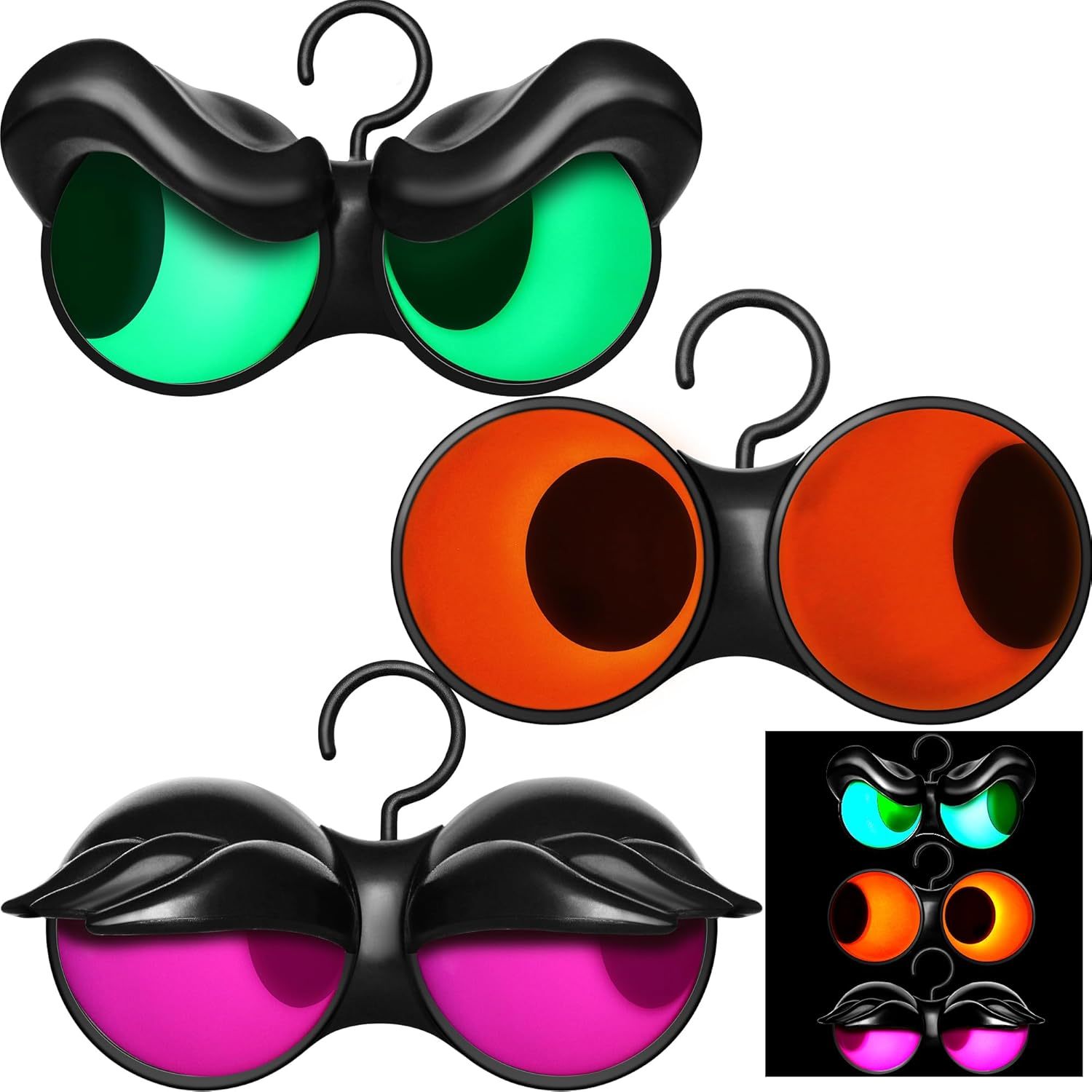 3 Pack Halloween Flashing Peeping Eyes Lights with Timer