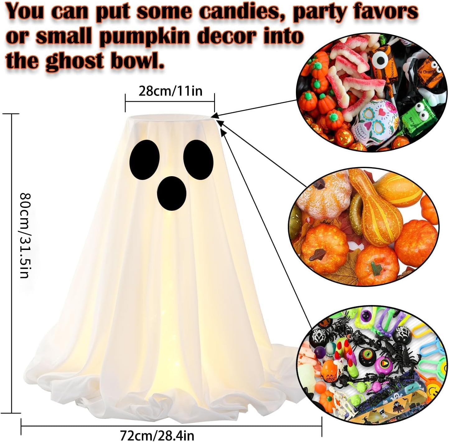 Halloween Trick or Treat Ghost Candy Holder