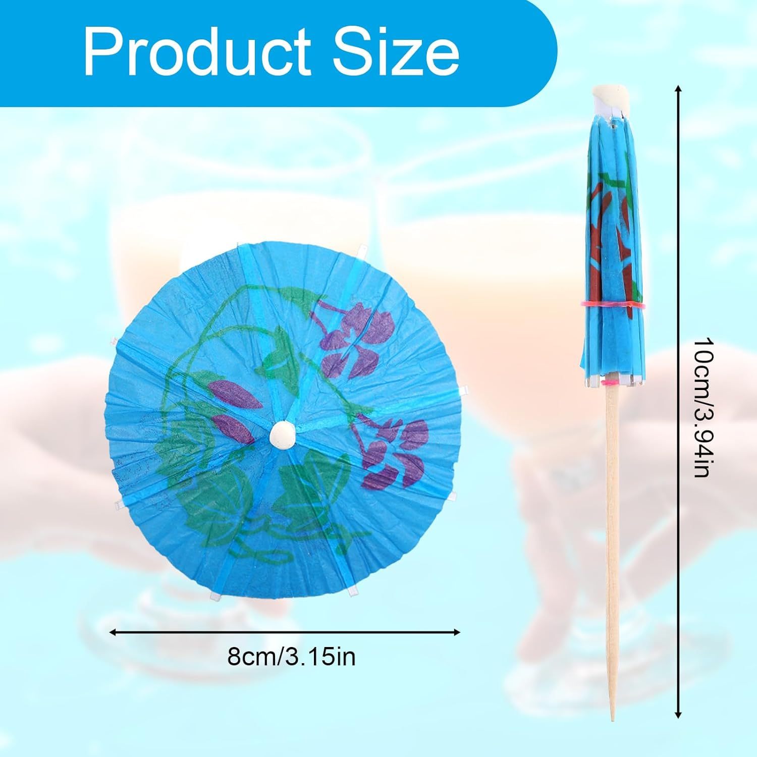 100pcs Drink Umbrellas Cocktail Picks