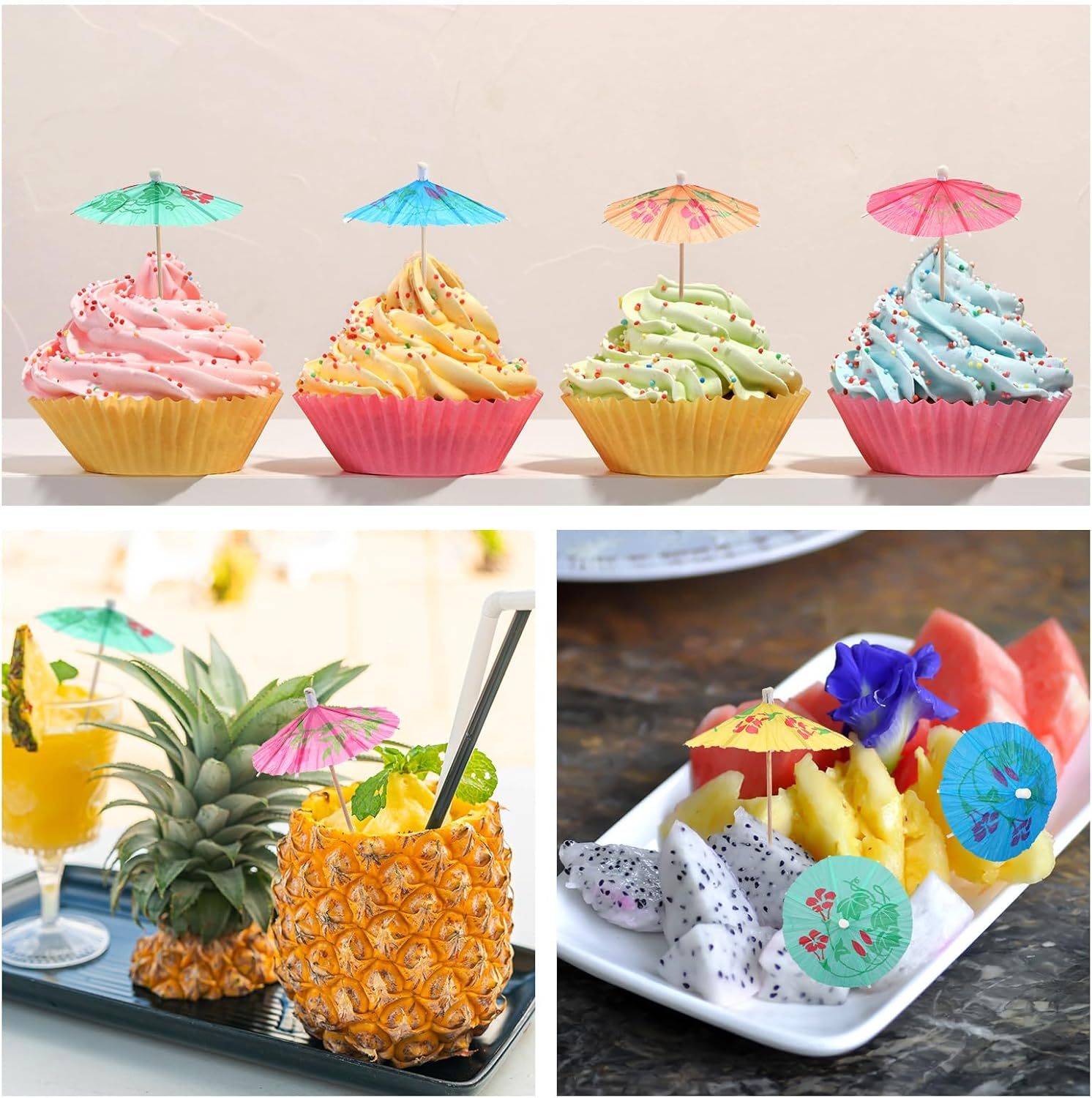100pcs Drink Umbrellas Cocktail Picks