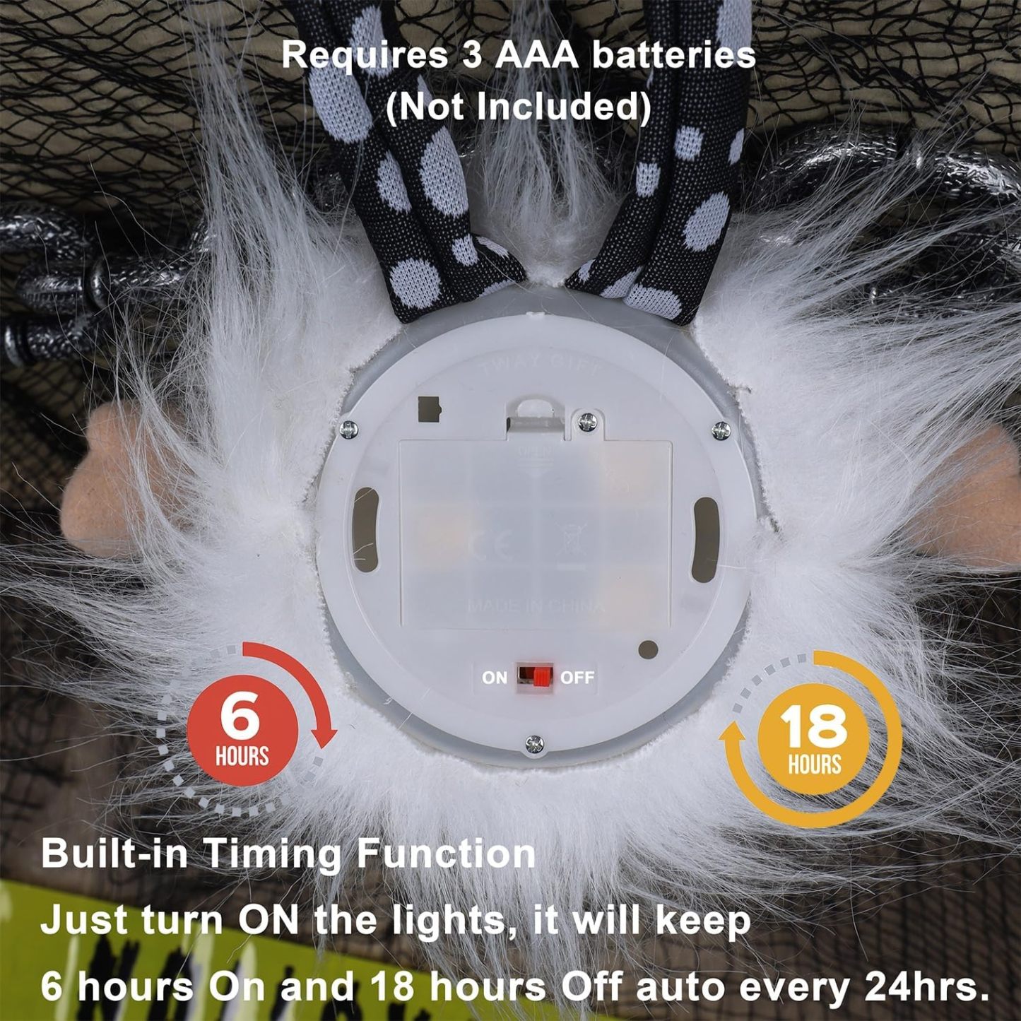 2 Pack Halloween Lighted Gnomes 17"