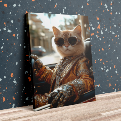 Opulent Orange Cat in Speedster