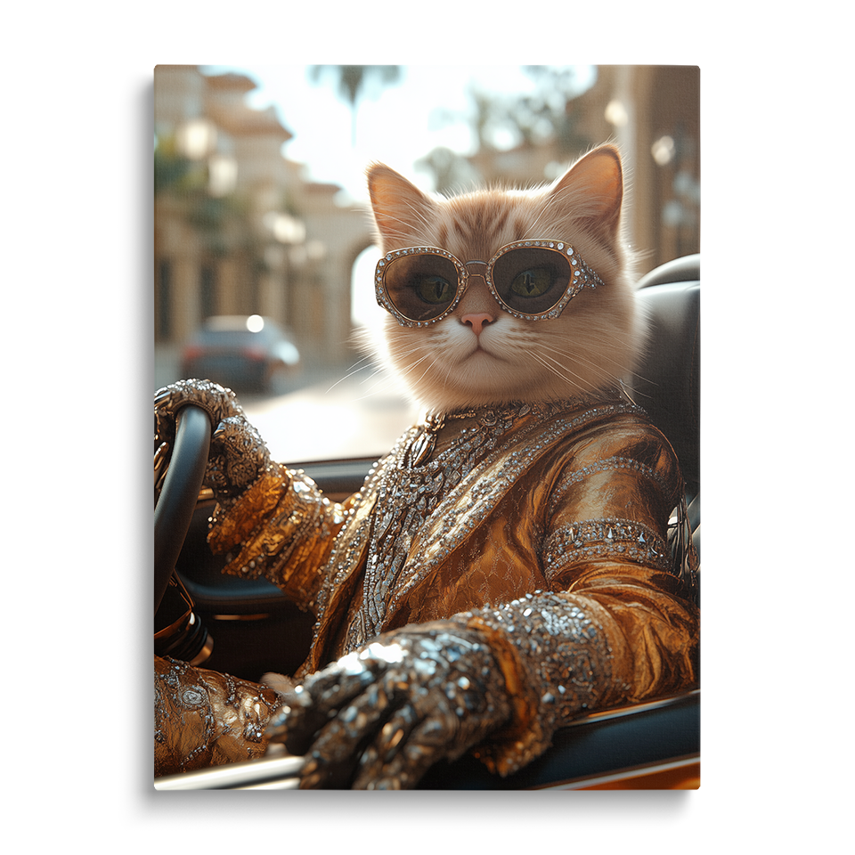 Opulent Orange Cat in Speedster