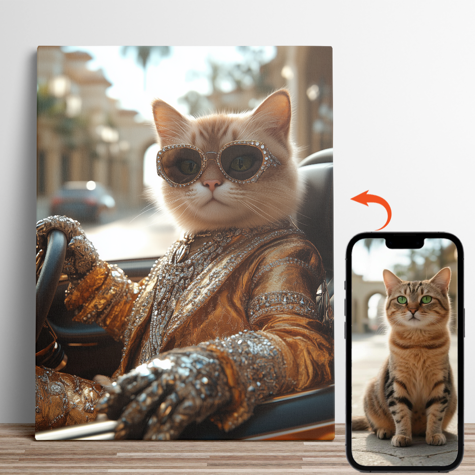 Opulent Orange Cat in Speedster