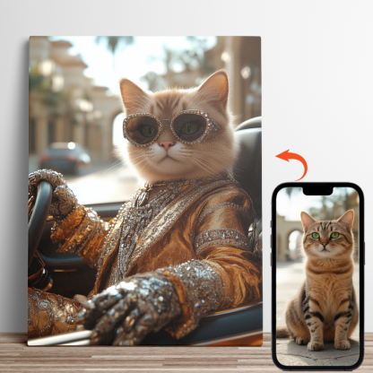 Opulent Orange Cat in Speedster