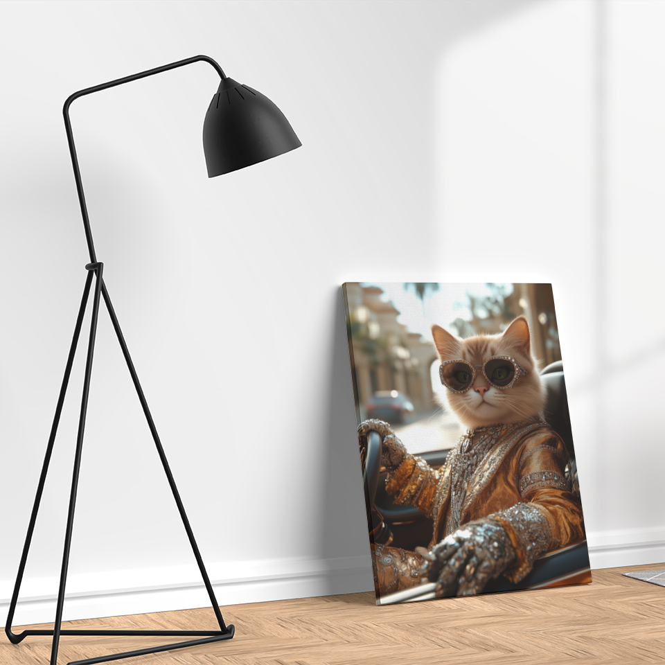 Opulent Orange Cat in Speedster