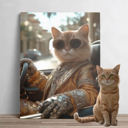 Opulent Orange Cat in Speedster