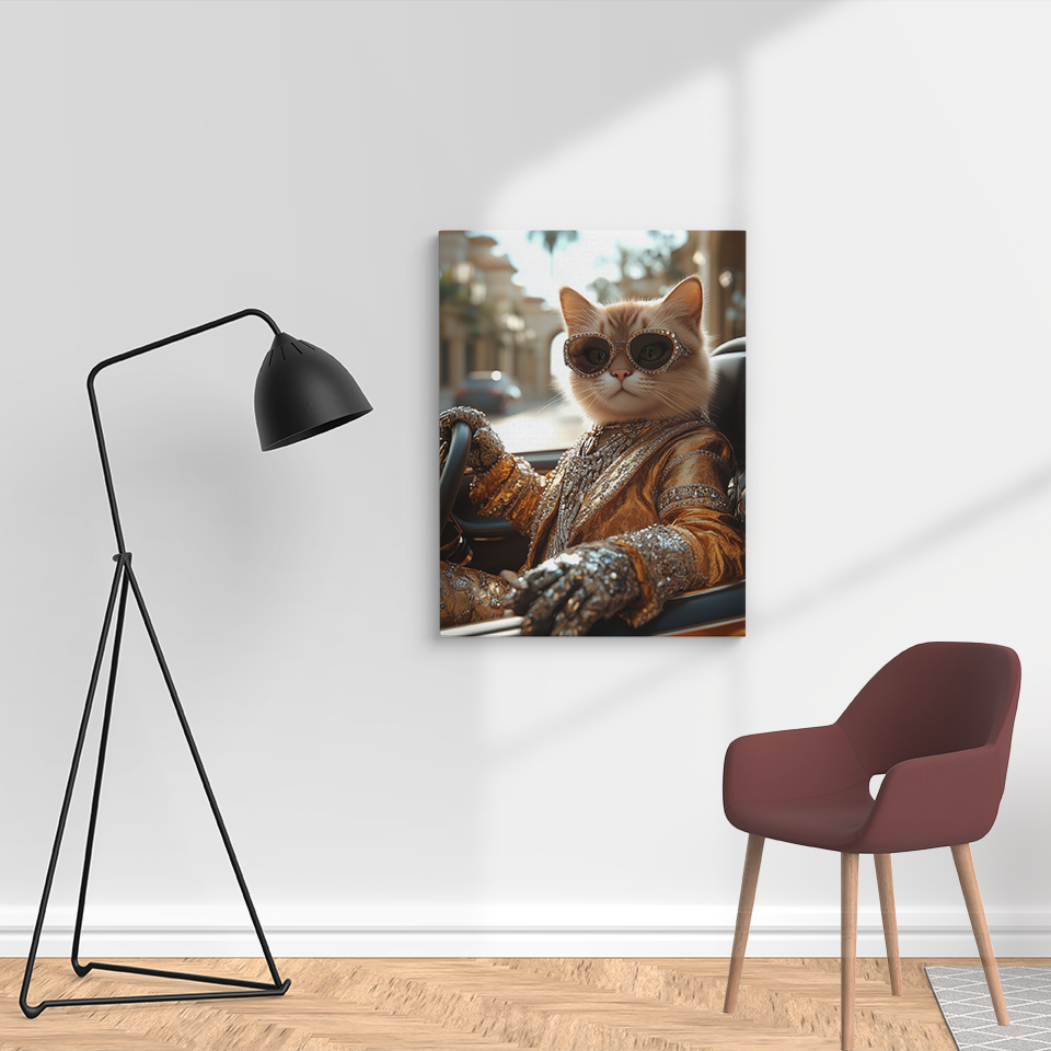 Opulent Orange Cat in Speedster