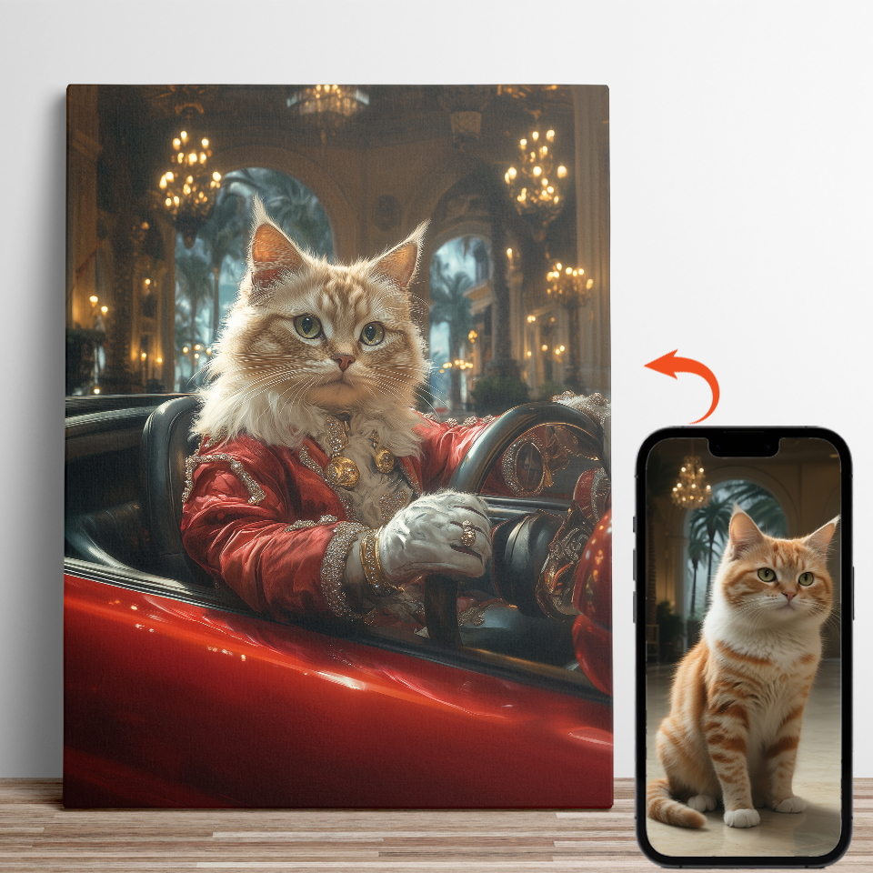 Regal Ginger Cat in Convertible