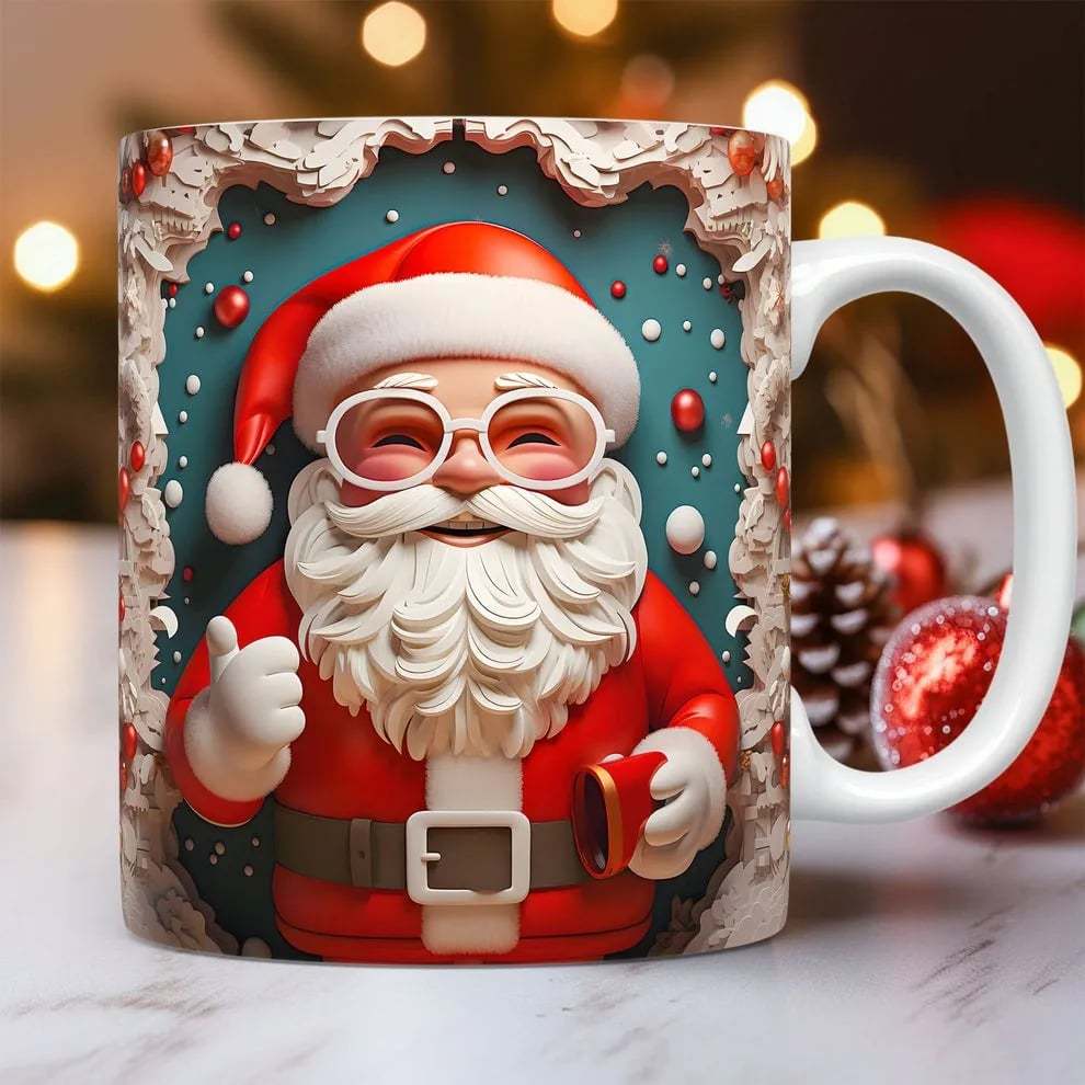 🔥Last 4 hours 57% OFF -3D Christmas Creative Mug
