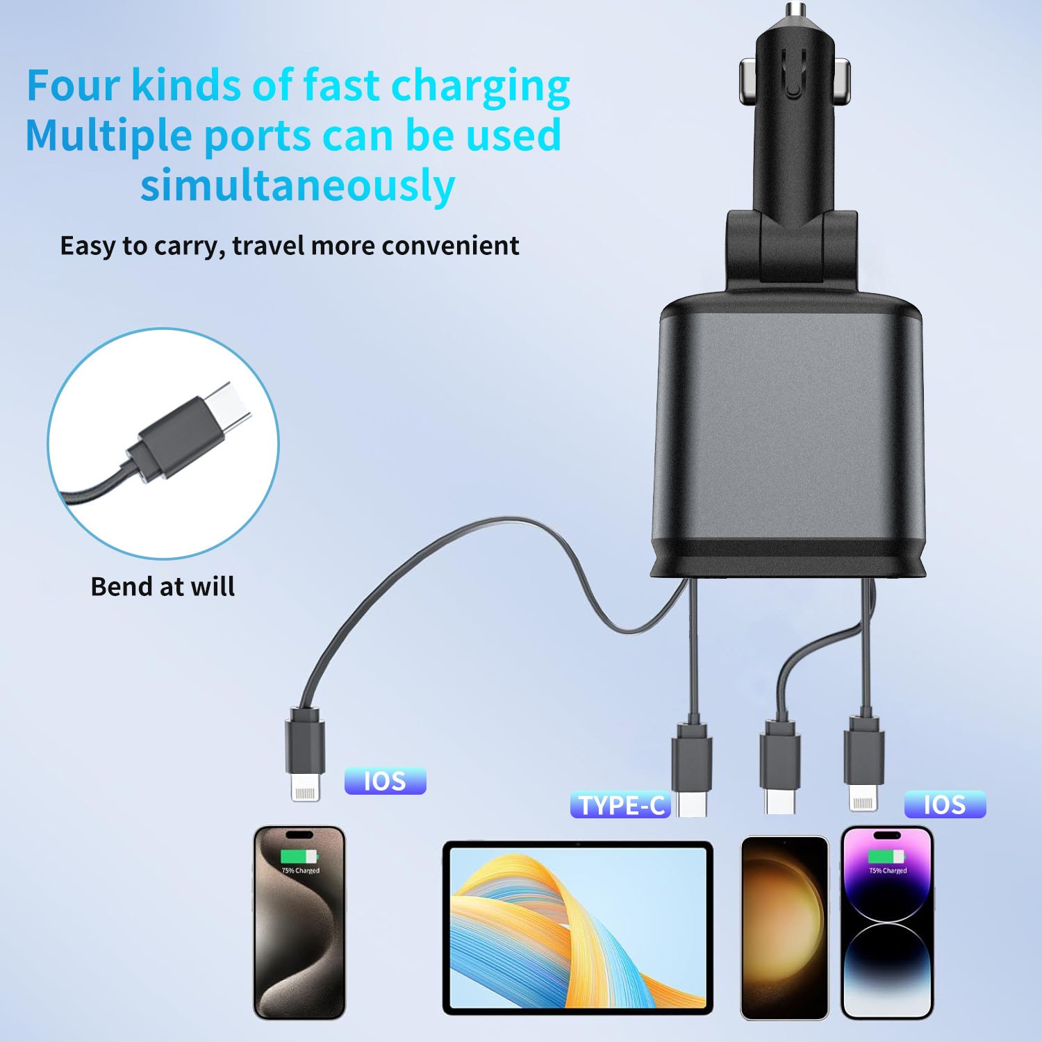 Retractable Car Fast Charger