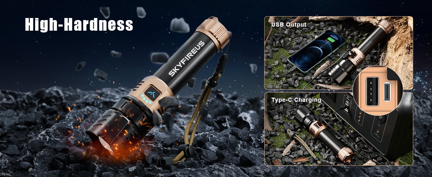 Rechargeable Flashlight High Lumens