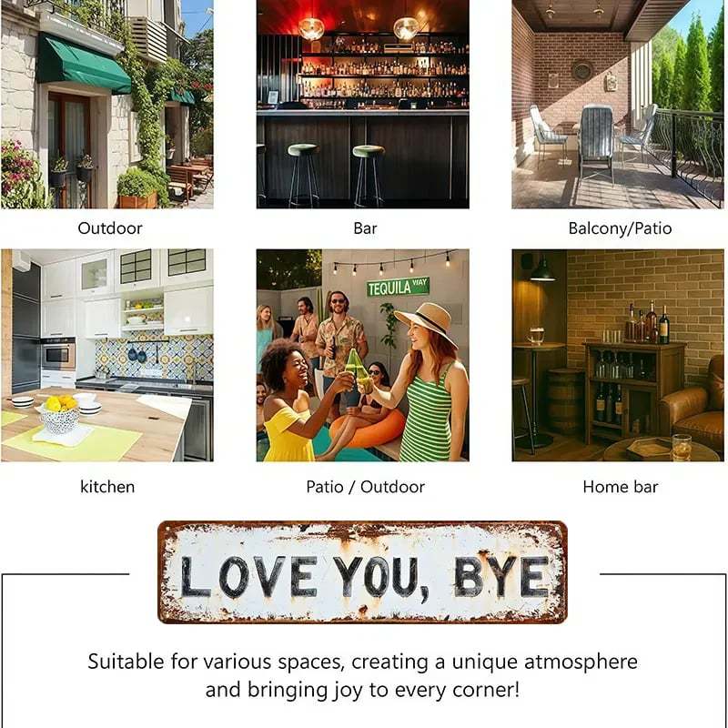 LOVE YOU, BYE – Vintage Art Wall Sign