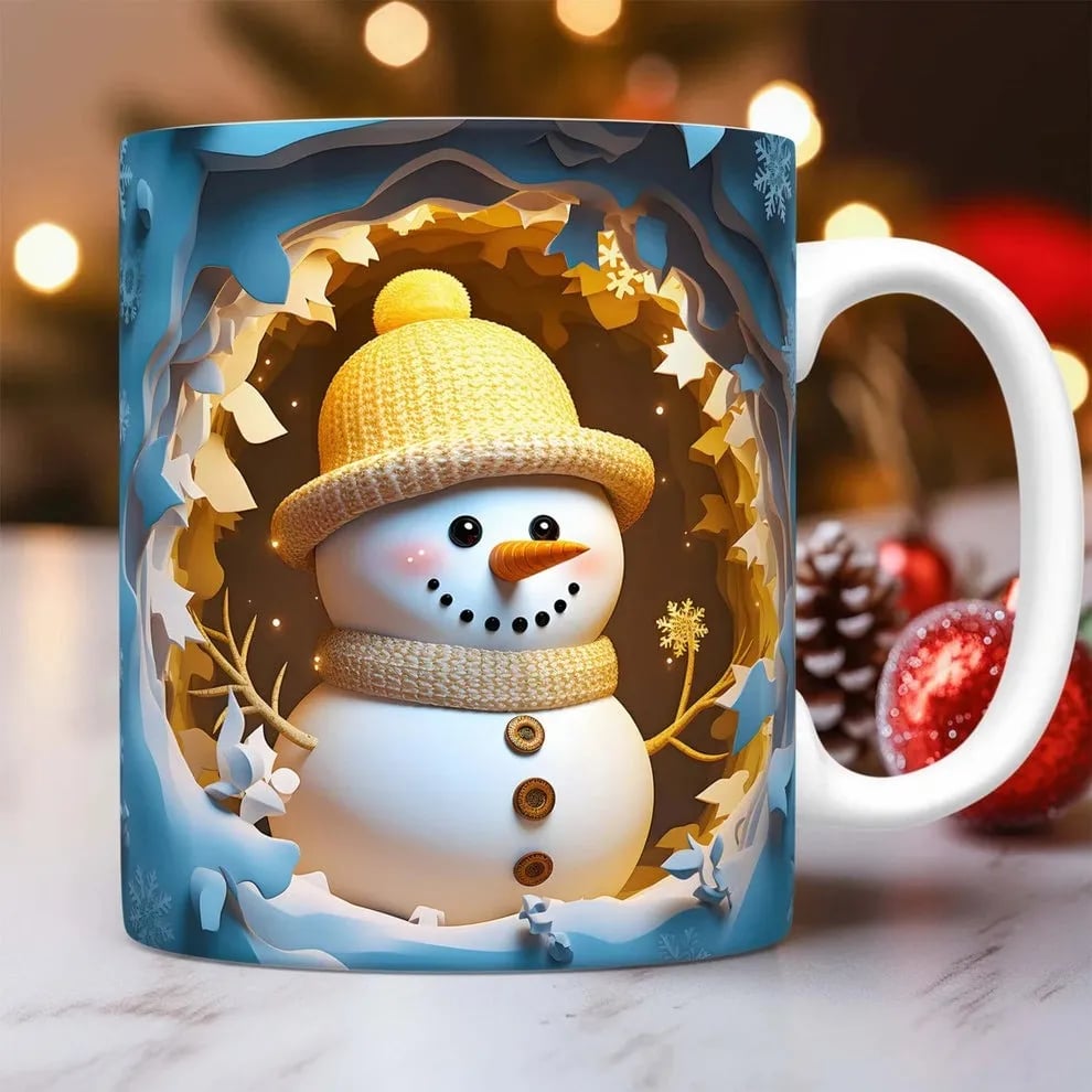 🔥Last 4 hours 57% OFF -3D Christmas Creative Mug