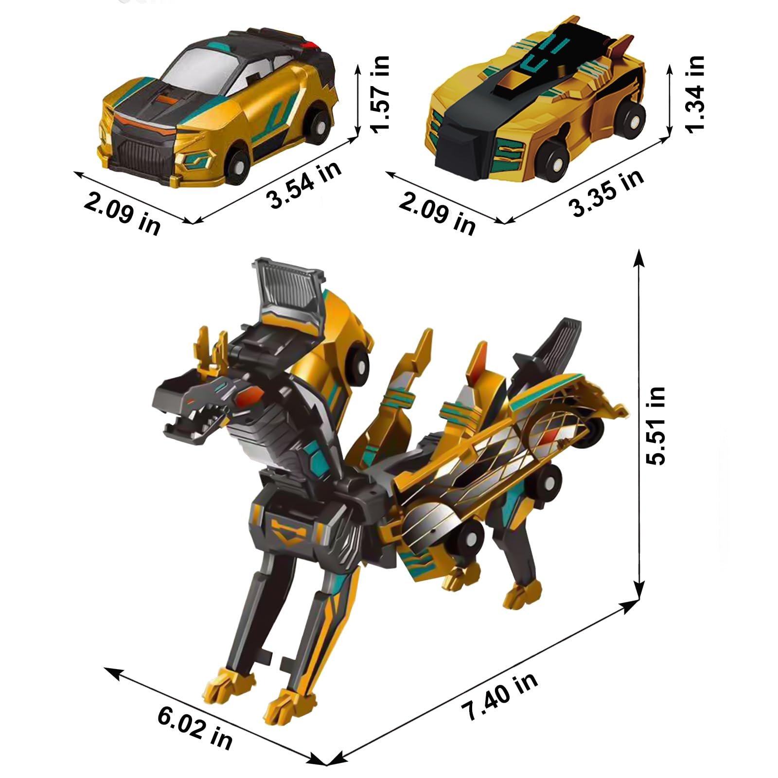 🎁✨ Collision Transforming Dinosaur Car Toy