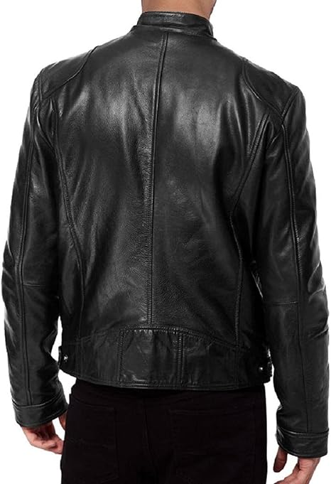 Men's Artificial Leather Biker Jacket