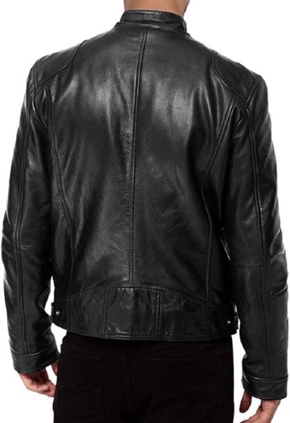 Men's Artificial Leather Biker Jacket