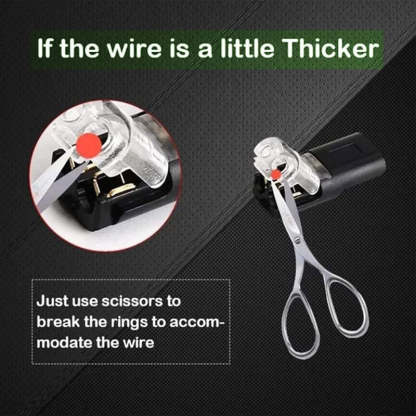 2-Pin Solderless Wire Connector – Compact Plug for LED Strips & 18–22 AWG Cables