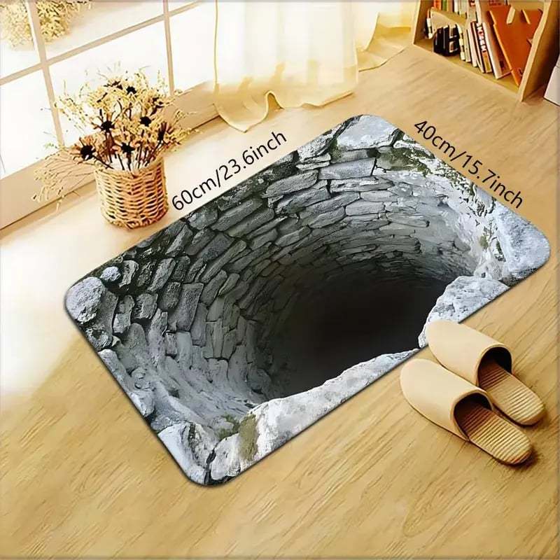 Visual Illusion Endless Abyss Pattern HD Printed Non-Slip Doormat 🔥Same as in the video