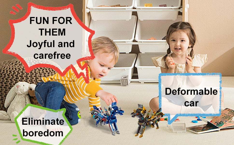 🎁✨ Collision Transforming Dinosaur Car Toy