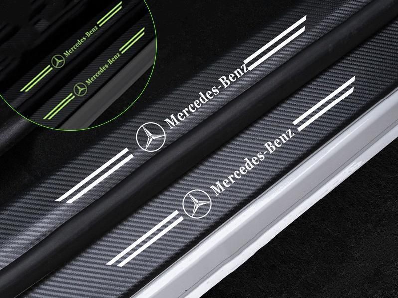 Car glow-in-the-dark door sill strip  ( 4PCS )