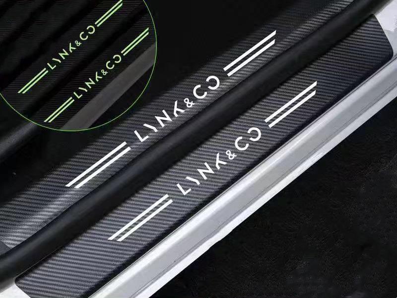 Car glow-in-the-dark door sill strip  ( 4PCS )