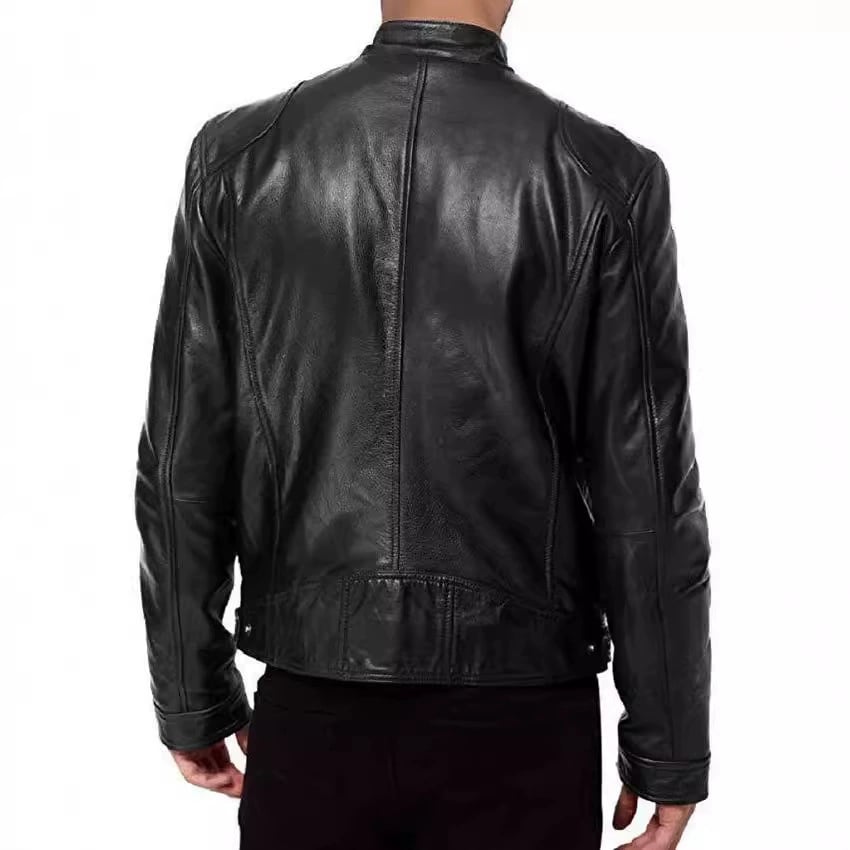 Men's Artificial Leather Biker Jacket