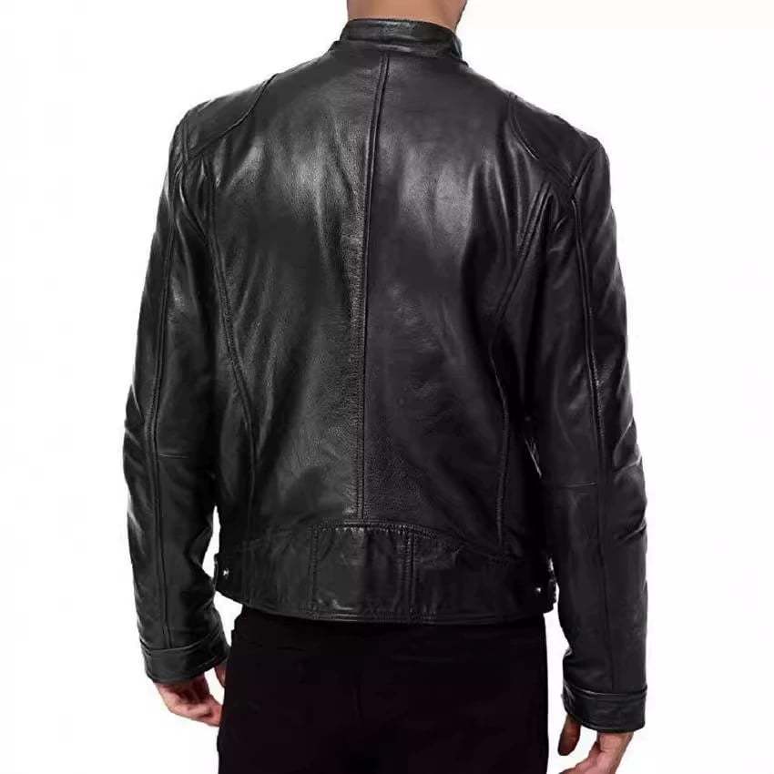 Men's Artificial Leather Biker Jacket