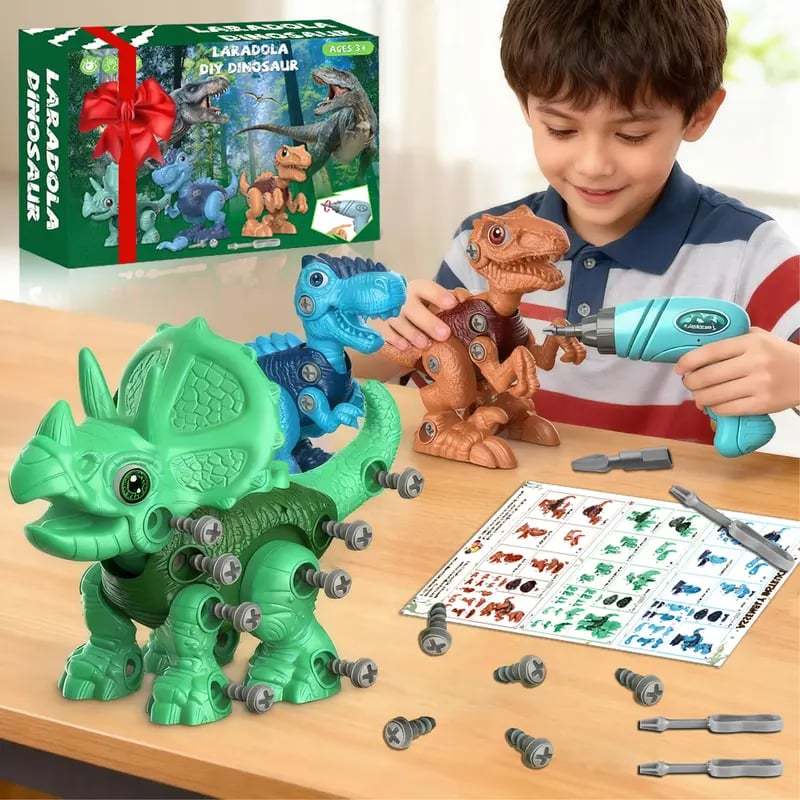 ⏰BLACK FRIDAY SALE🎁Dinosaurs STEM Toy Kit with Electric Drill Gift