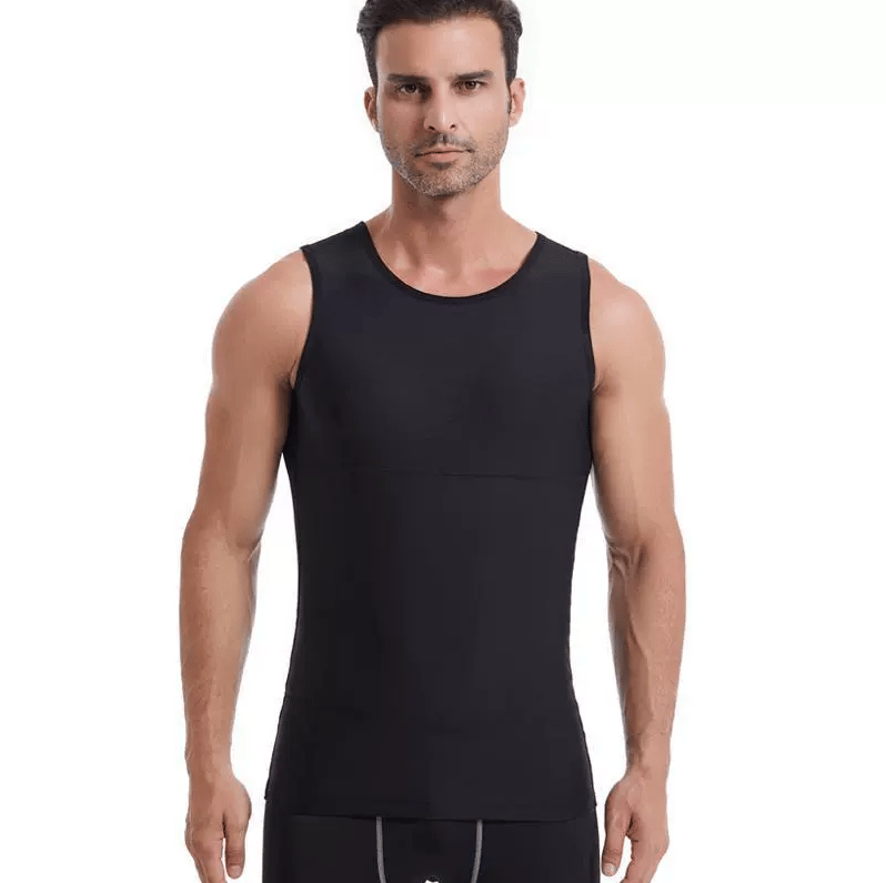 Men's Sleeveless Solid Crew Neck Shapewear Undershirt