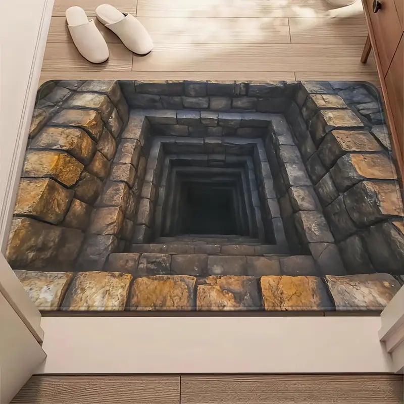 Visual Illusion Endless Abyss Pattern HD Printed Non-Slip Doormat 🔥Same as in the video