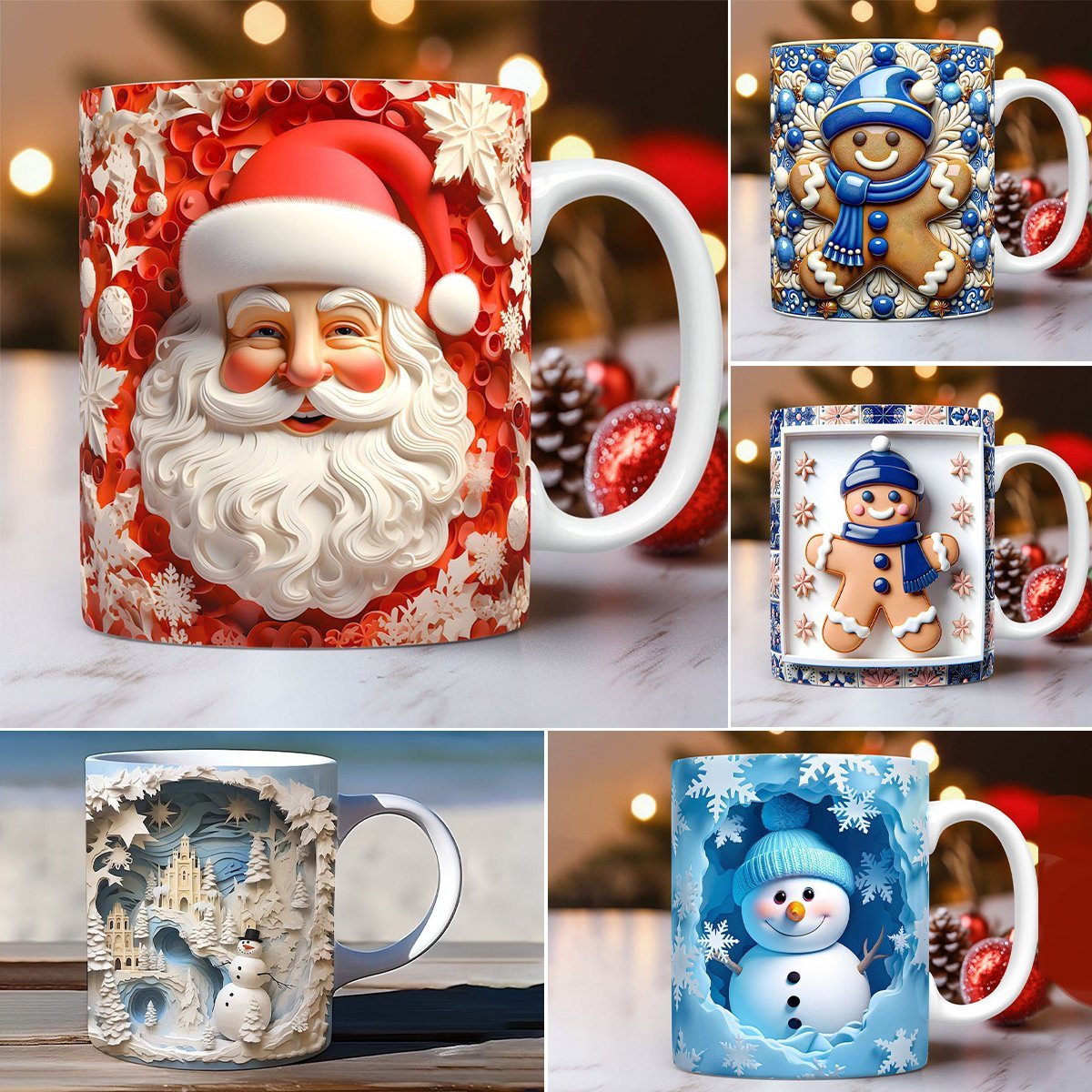 🔥Last 4 hours 57% OFF -3D Christmas Creative Mug