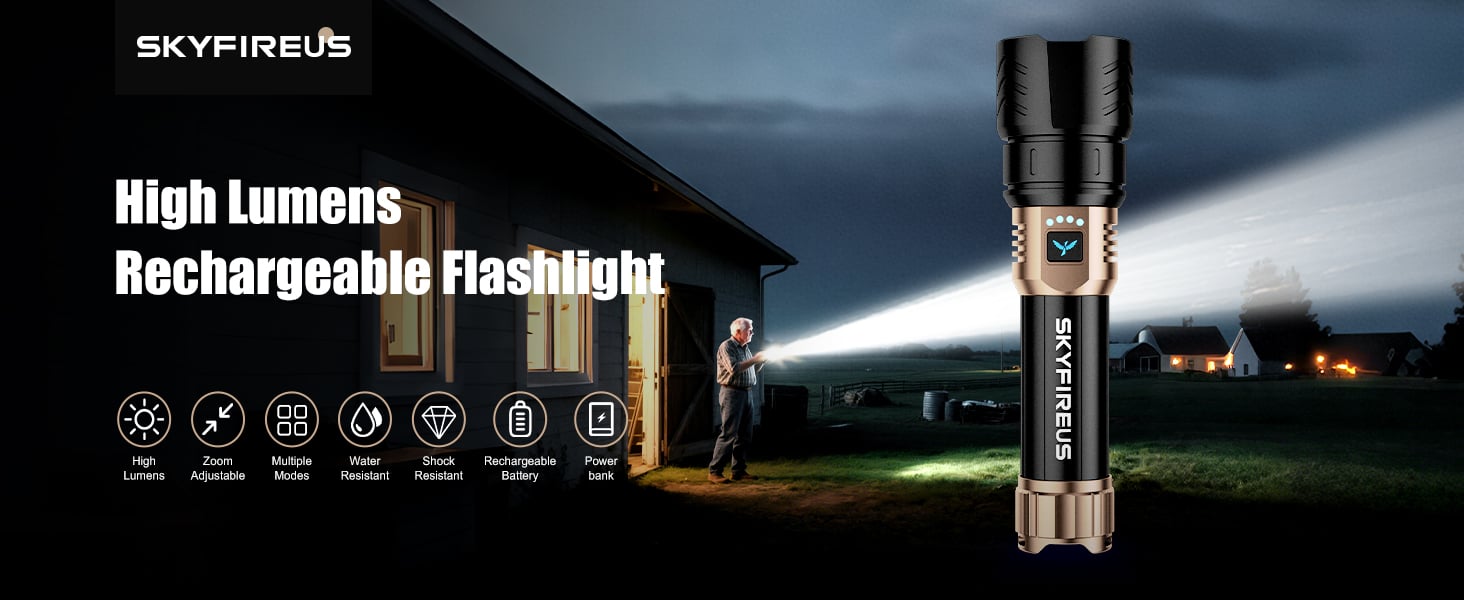 SKYFIRE LED Flashlights High Lumens