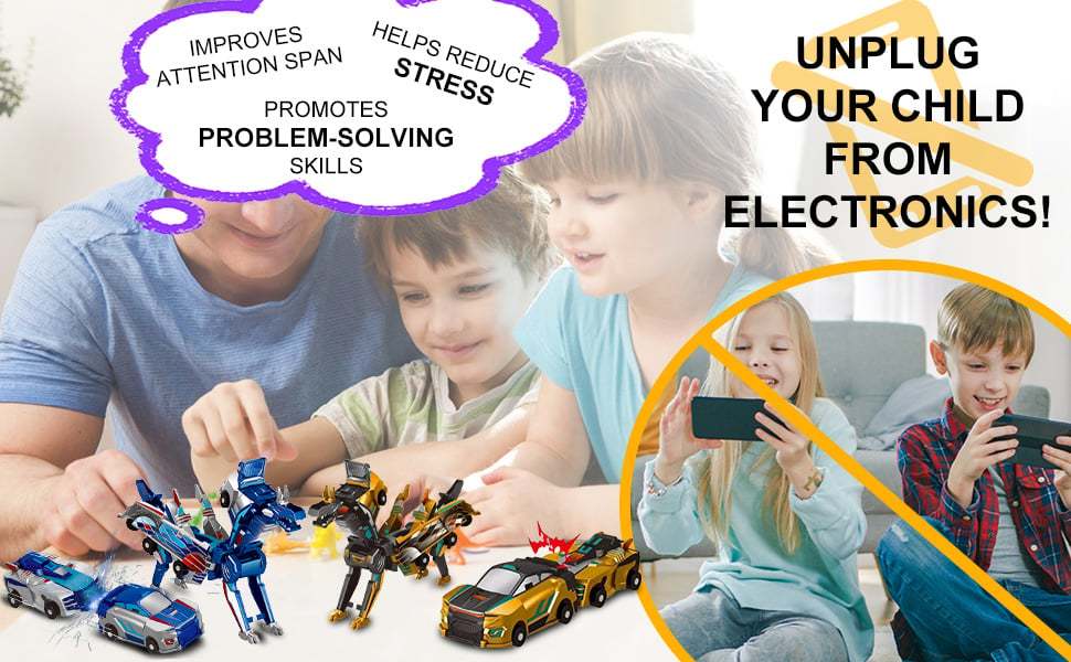 🎁✨ Collision Transforming Dinosaur Car Toy