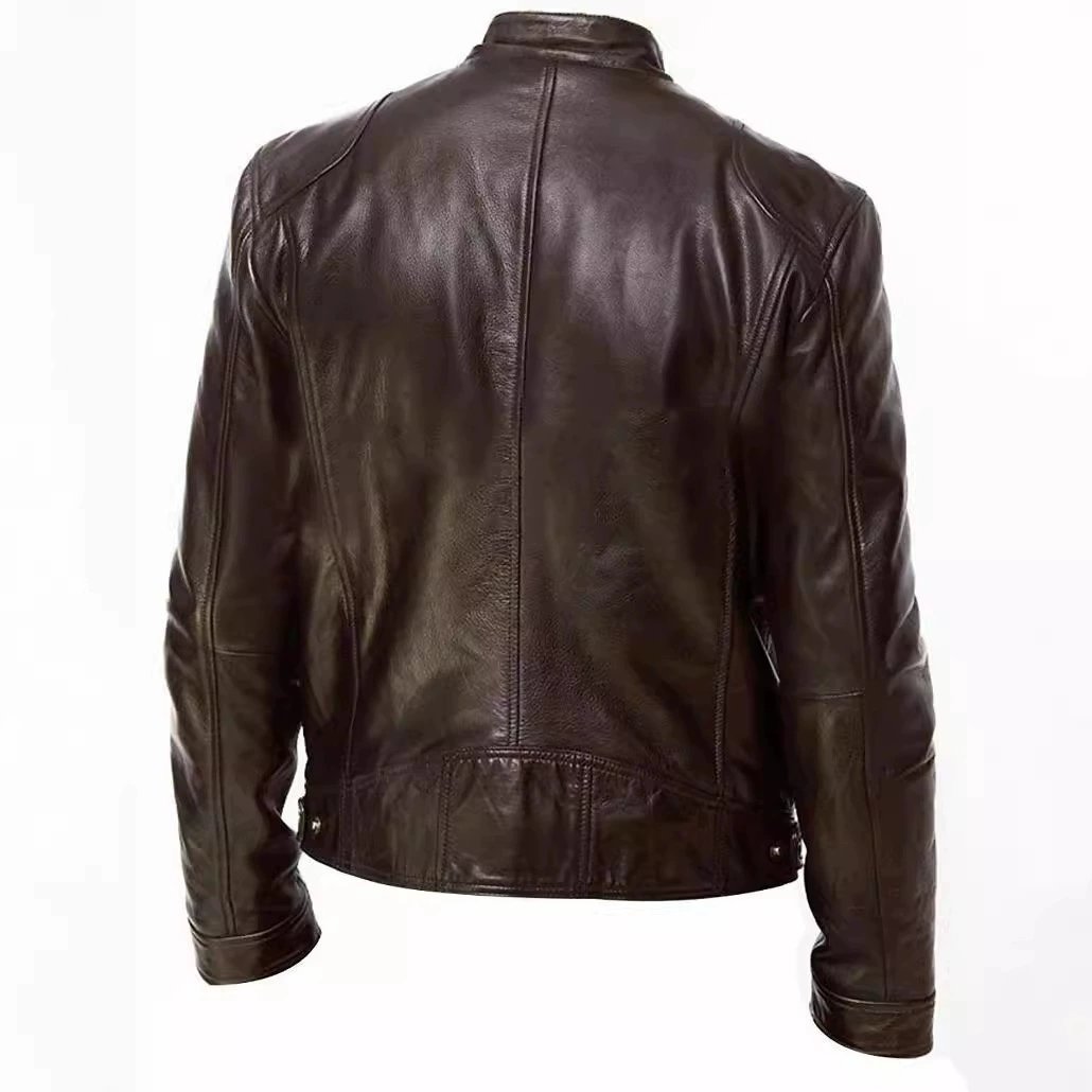 Men's Artificial Leather Biker Jacket