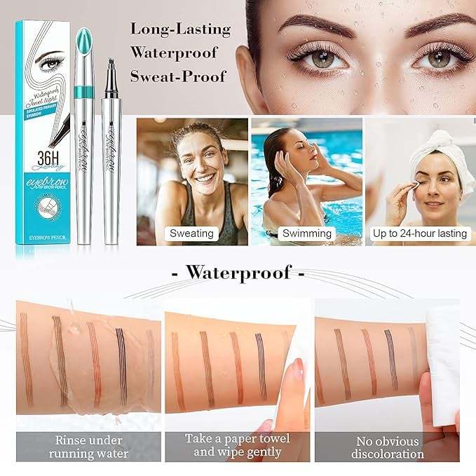 ✨Last Sale 49% OFF-🔥3D Waterproof Microblading Eyebrow Pen 4 Fork Tip Tattoo Pencil