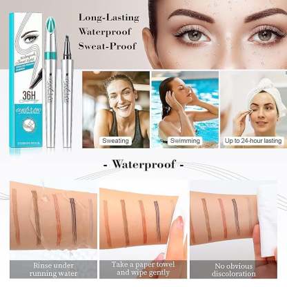 ✨Last Sale 49% OFF-🔥3D Waterproof Microblading Eyebrow Pen 4 Fork Tip Tattoo Pencil