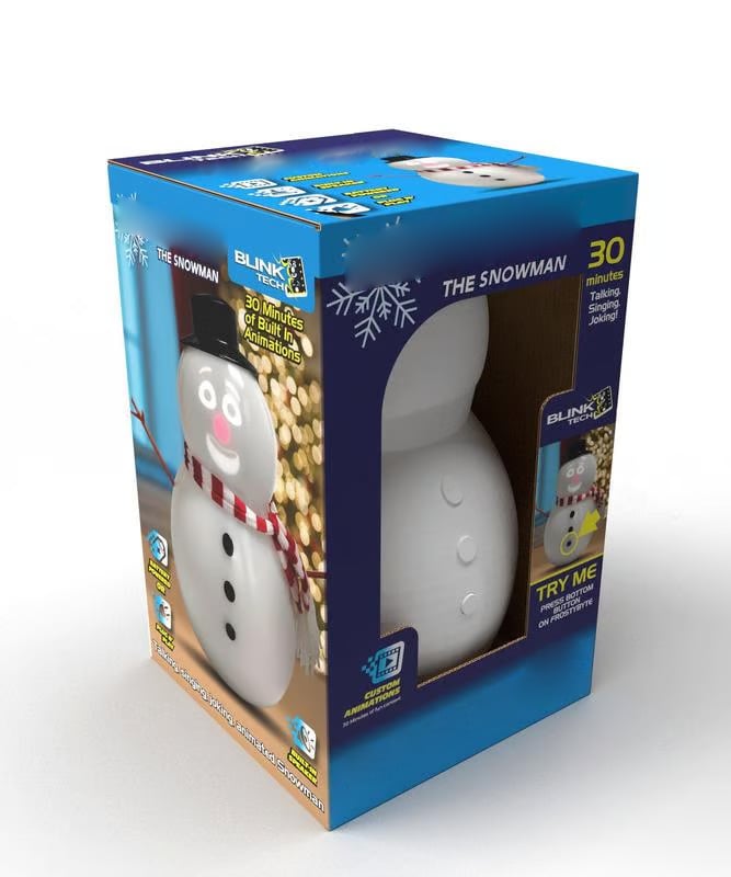 🎅Christmas Sale 49% Off ⛄️Talking Animated Blink Snowman with Built in Projector & Speaker Plug'n Play🎄